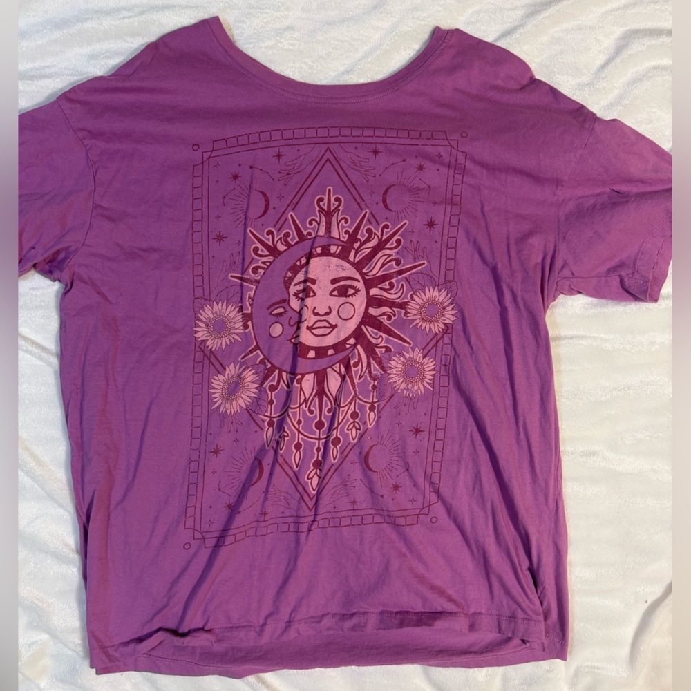 Purple Graphic Short Sleeve Tee